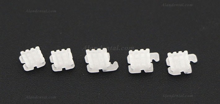 5Pack/20Pcs Dental Orthodontic Ceramic Bracket Braces MBT 022 345 Hooks